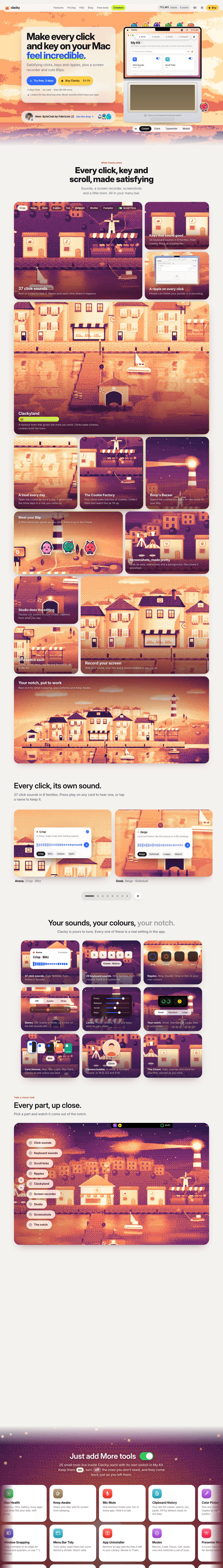 The Clacky website